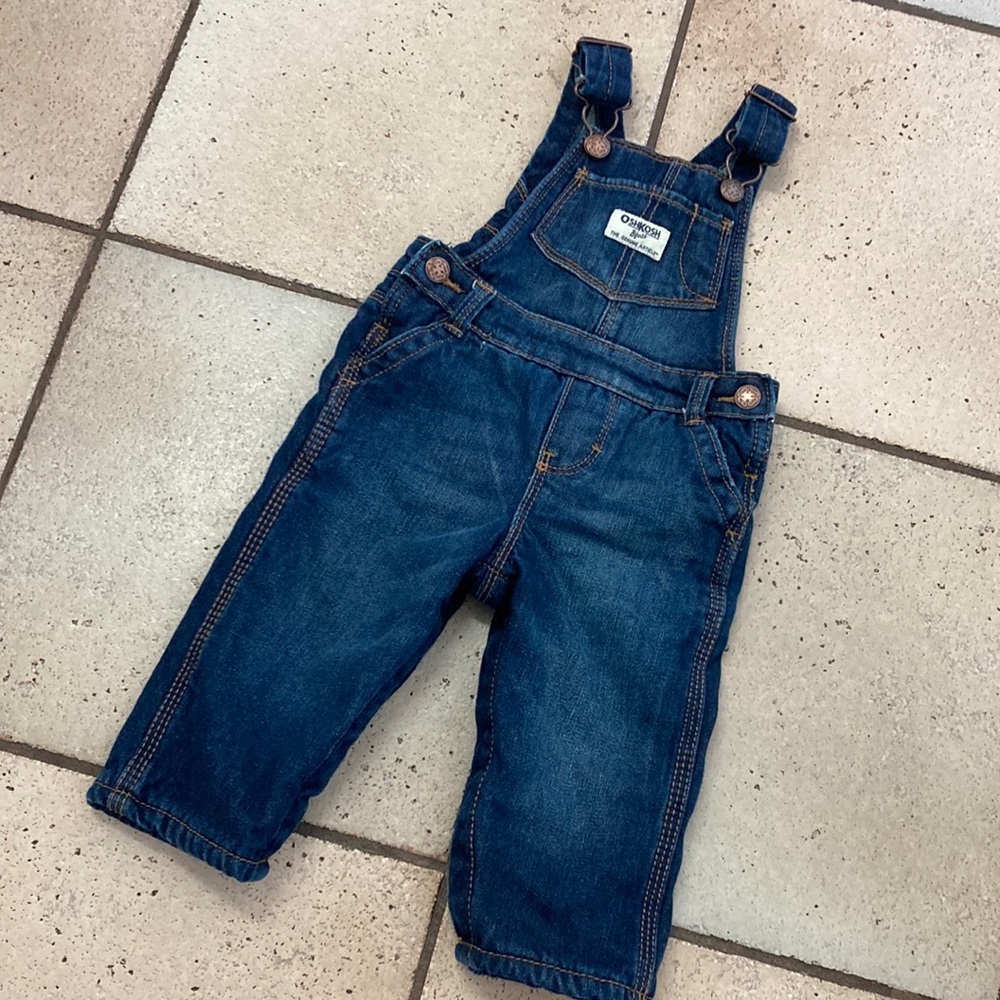 Oshkosh pink fleece lined overalls